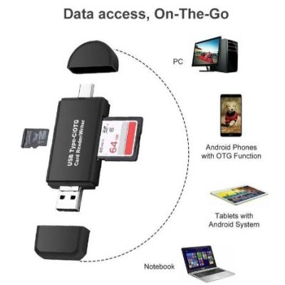 Lector de memoria Micro SD y OTG Tipo C 5 en 1 Micro USB - Image 6