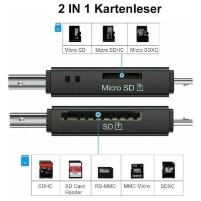 Lector de memoria Micro SD y OTG Tipo C 5 en 1 Micro USB - Image 3