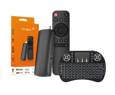 Combo android tv stick 4K 2gb ram 16gb + Mini Keyboard backlit