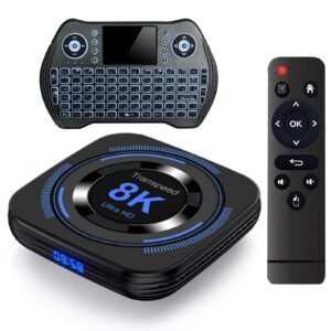 Combo 4 Android TV Box 12.0 4GB RAM 32GB ROM Soporte 8K 6K Dual-WiFi 2.4G 5.8G Android Box H618 Chipset con HDR10 BT5.0 USB 2.0 3D Ethernet con mini teclado retroiluminado - 100 USD