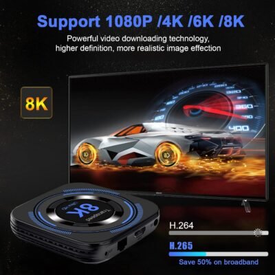 Combo 5 Android TV Box 12.0 2GB 16GB soporte 8K Dual-WiFi 2.4G 5.8G TV Box Android H618 Chipset con HDR10 BT4.0 USB 2.0 3D Ethernet con mini teclado retroiluminado -50 USD - Image 4