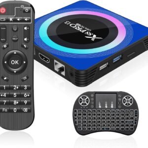 Combo 3 Android TV Box 13.0, Android Box 4GB RAM 64GB ROM, Quad Core Android Smart 8K TV Box con mini teclado soporte 2.4G/5.0GHz Dual WiFi 100M Ethernet Bluetooth - 54 USD