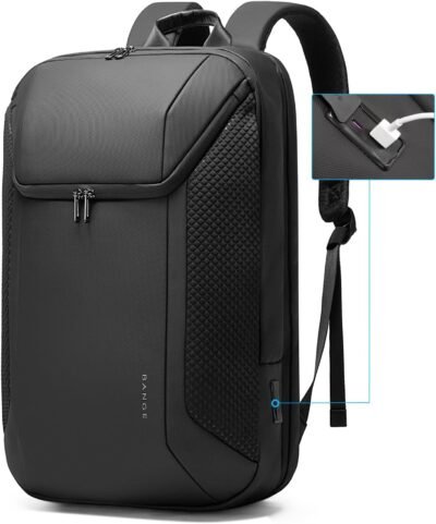 BANGE Mochila de viaje con puerto de carga USB3.0, mochilas para laptop de negocios hombres y mujeres, Negro - 100 USD - Image 2