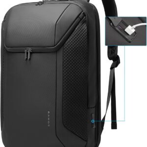 BANGE Mochila de viaje con puerto de carga USB3.0, mochilas para laptop de negocios hombres y mujeres, Negro - 100 USD