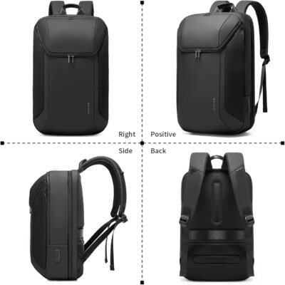 BANGE Mochila de viaje con puerto de carga USB3.0, mochilas para laptop de negocios hombres y mujeres, Negro - 100 USD - Image 8