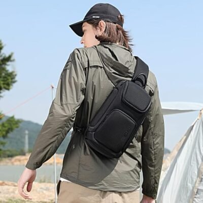 BANGE Bolso bandolera para hombre, bolsas de hombro, mochila cruzada para hombres y mujeres - 43 USD - Image 7