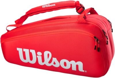 WILSON Bolsa de tenis para adultos, Rojo/Blanco, Super Tour - 143 USD - Image 2