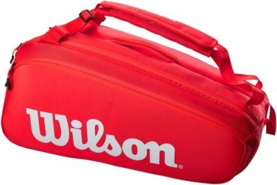 WILSON Bolsa de tenis para adultos, Rojo/Blanco, Super Tour - 143 USD - Image 3