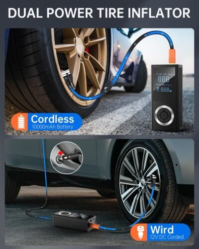 Cordless Tire Inflator Portable Air Compressor - 57 USD - Image 3