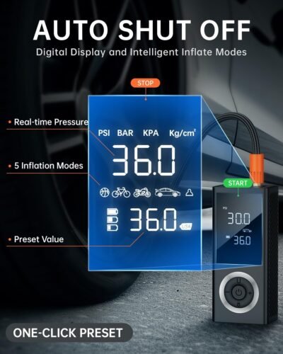 Cordless Tire Inflator Portable Air Compressor - 57 USD - Image 4